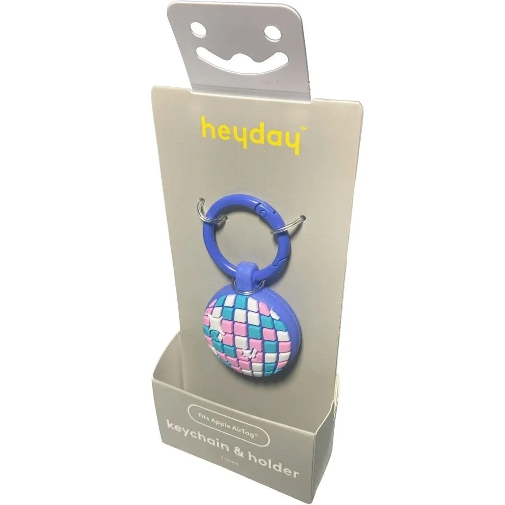 heyday AirTag Holder Disco Ball Silicone Keychain